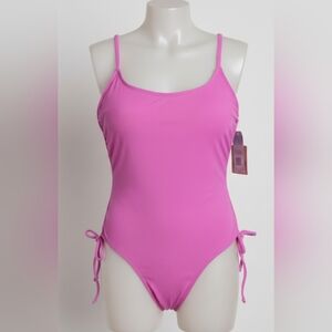 NWT Shade & Shore Pink Women's One Piece Swimsuit